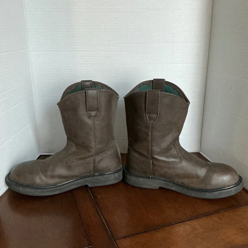Georgia Boot Kids G100 Brown Pull‎ On Work Boots Size 5M